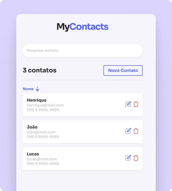 MyContacts project